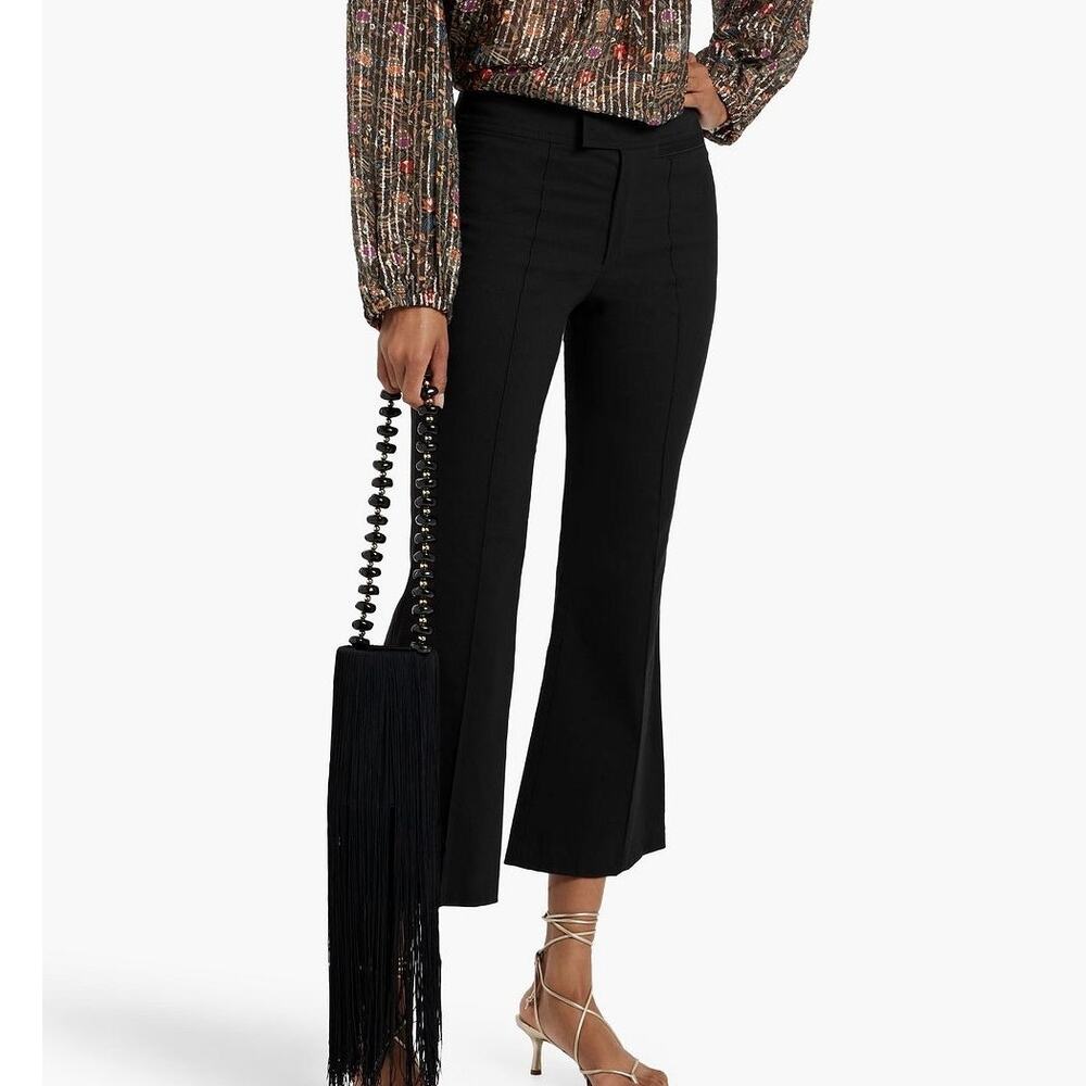 Isabel Marant Black Cropped Kick Flare Pants - Boho Minimalist Designer